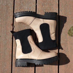Anthropologie Knit Chelsea Boots